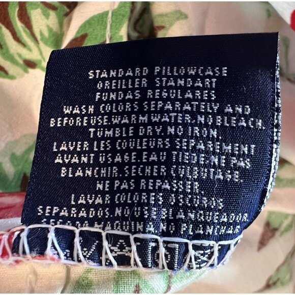 Ralph Lauren Single/Replacement Pillowcase "Lindsey Floral"  Red & Blue Flowers - Picture 8 of 9